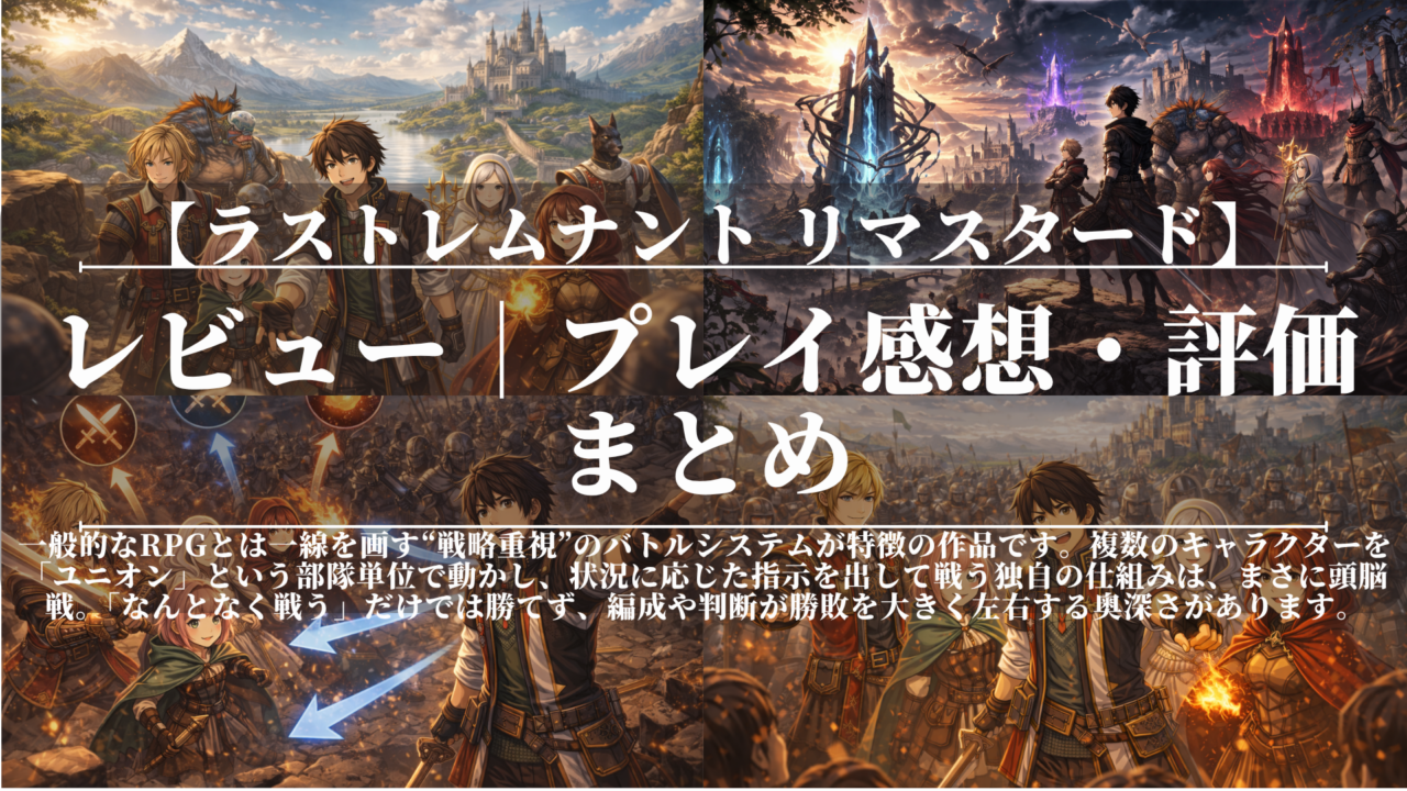 ラストレムナント リマスター｜レビュー｜プレイ感想・評価まとめ