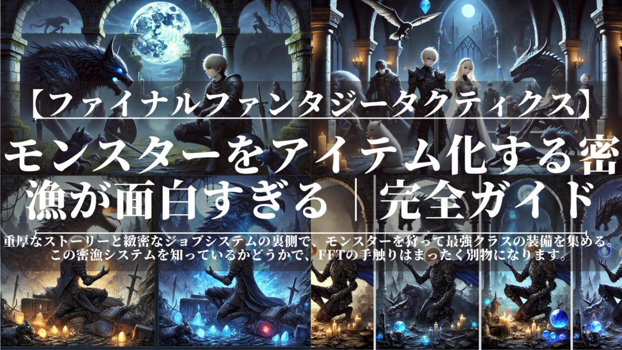 ファイナルファンタジータクティクス｜FFT｜モンスターをアイテム化する密漁が面白すぎる｜完全ガイド