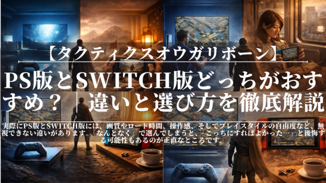 タクティクスオウガリボーン｜PS版とSwitch版どっちがおすすめ？｜違いと選び方を徹底解説