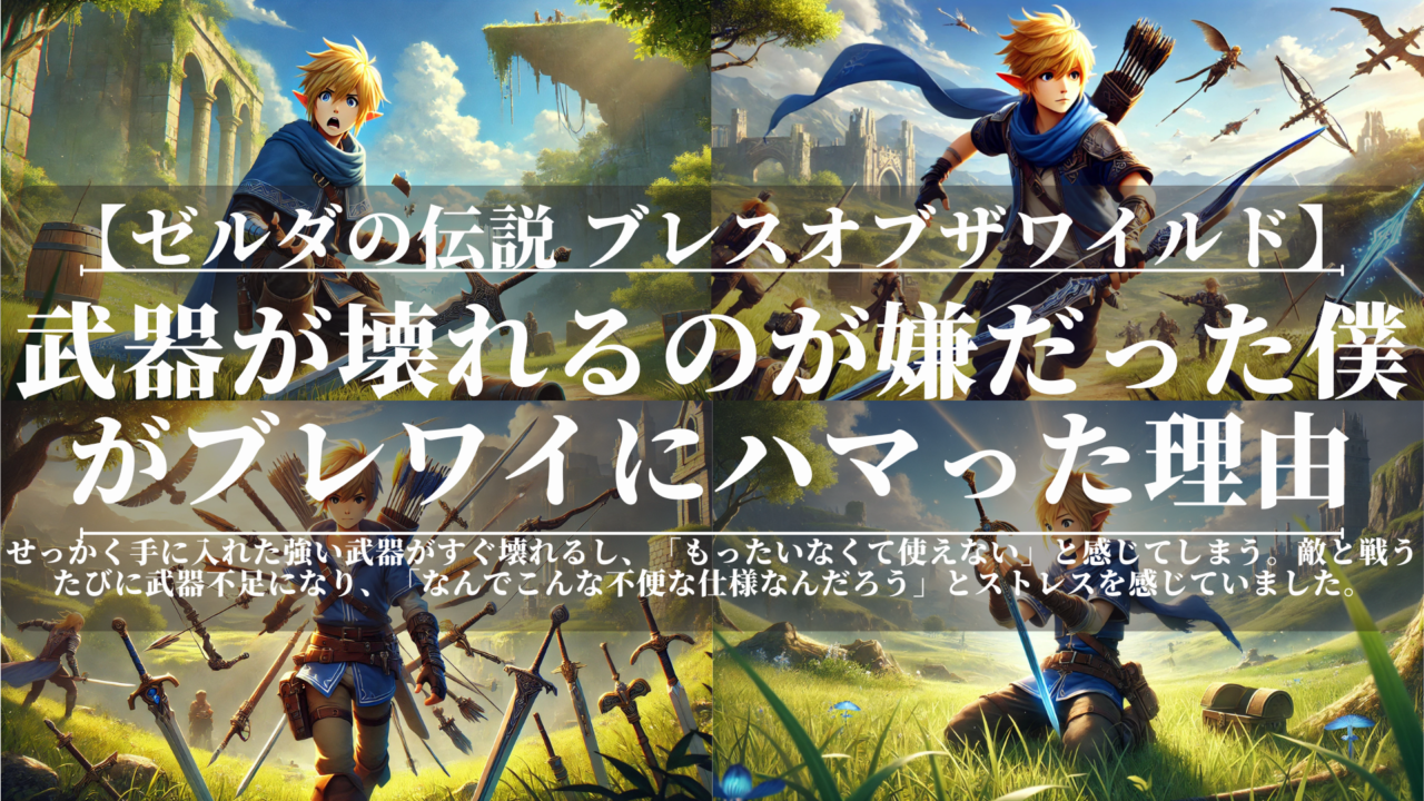 ゼルダの伝説ブレスオブザワイルド｜武器が壊れるのが嫌だった僕がブレワイにハマった理由