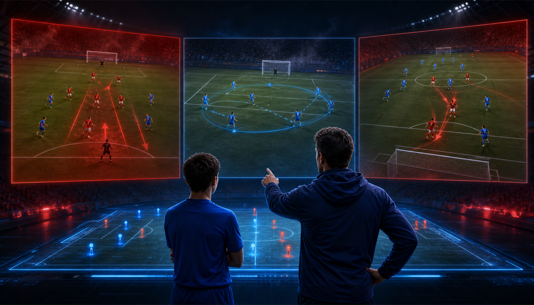 試合の負け方から原因を診断するイメージ