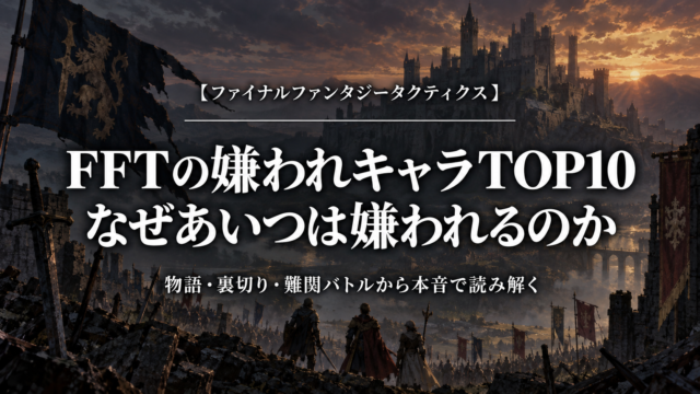 ファイナルファンタジータクティクス FFTの嫌われキャラTOP10のアイキャッチ