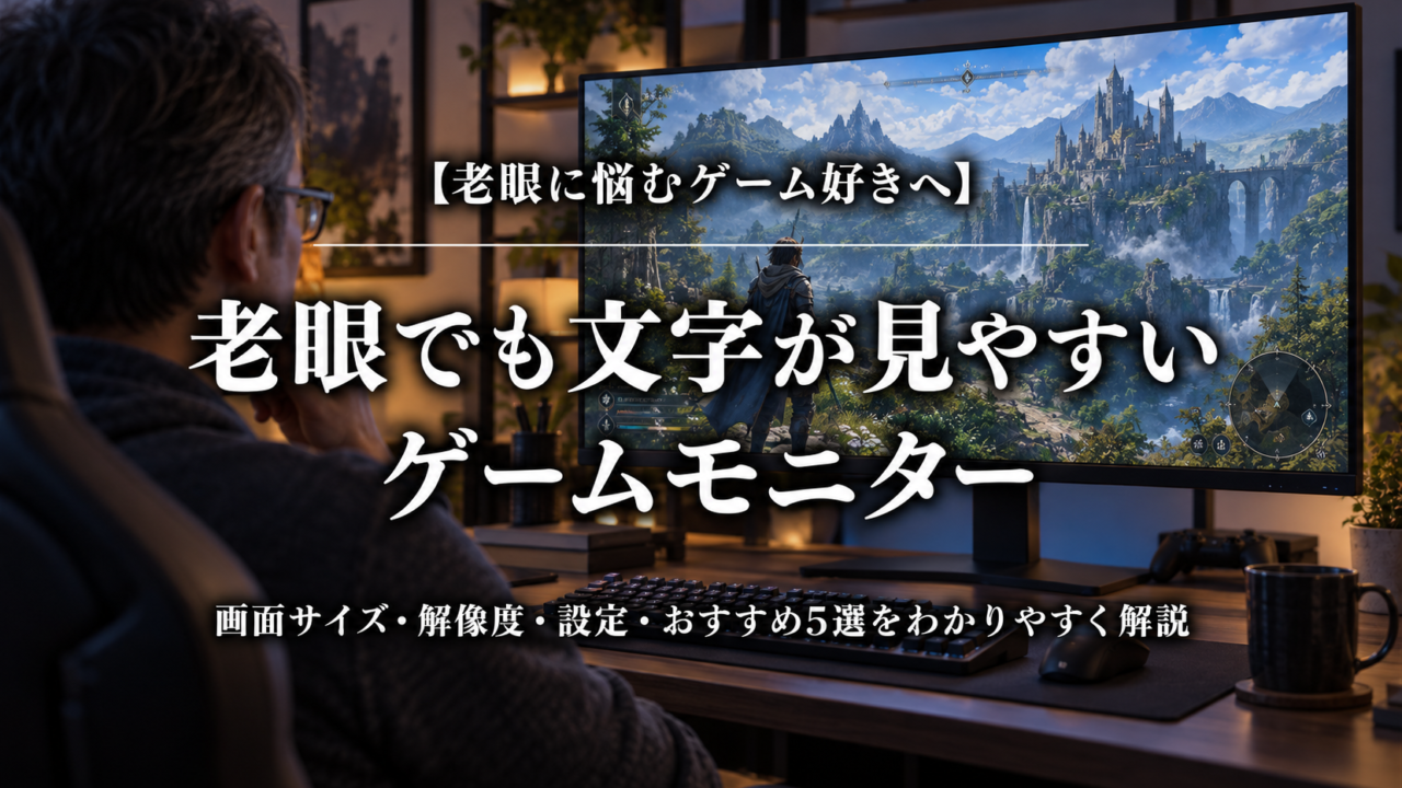 老眼でも文字が見やすいゲームモニターの選び方とおすすめ5選
