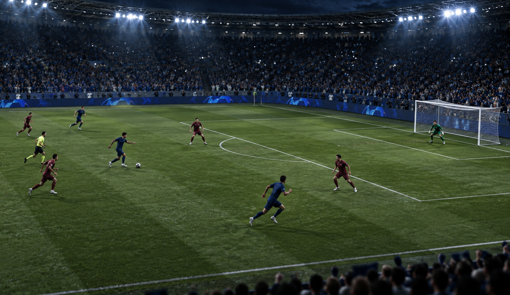 ポジションごとの役割が見える試合風景