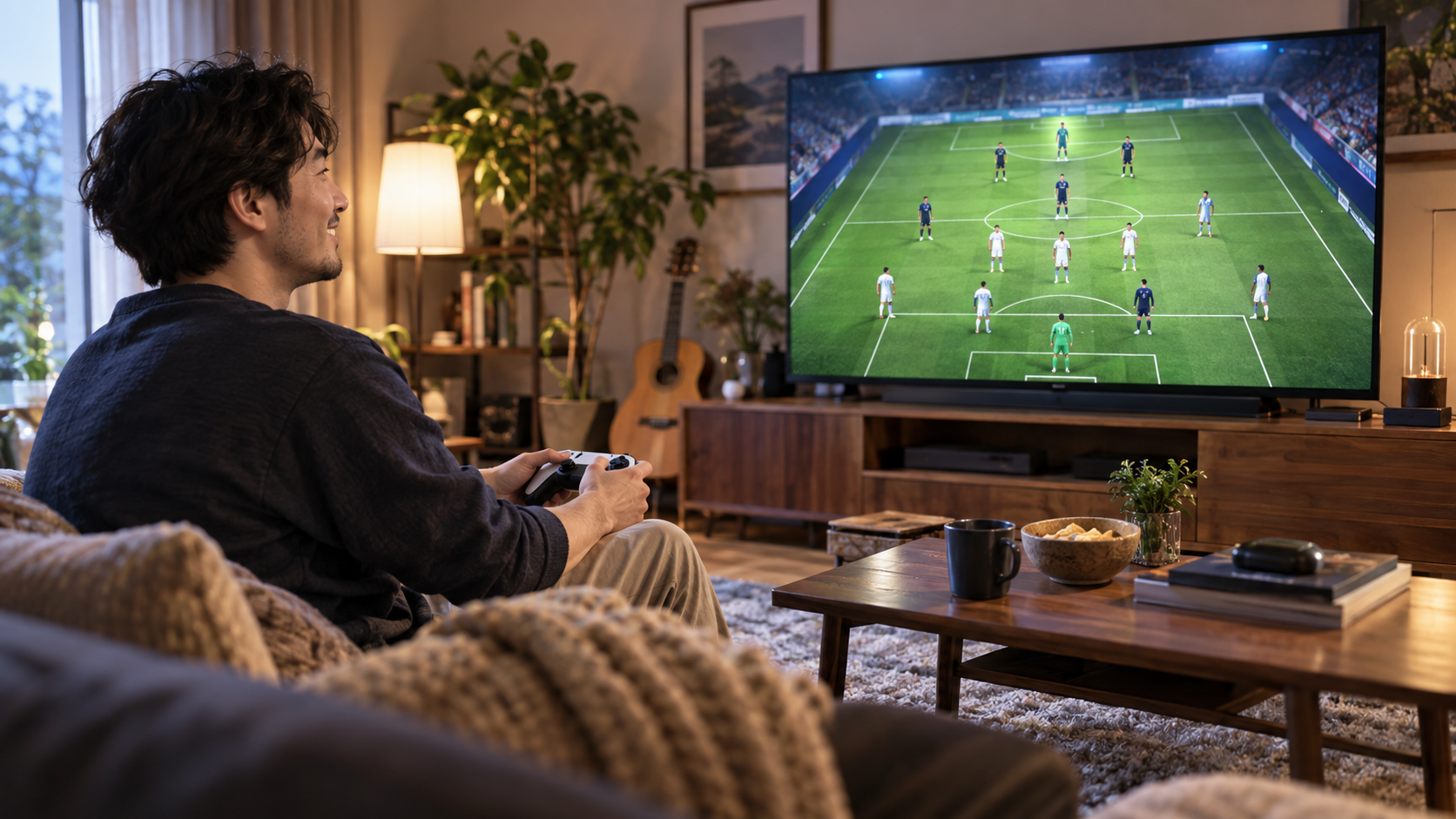 勝敗以外のサッカーゲームの楽しみ方を味わうプレイヤー