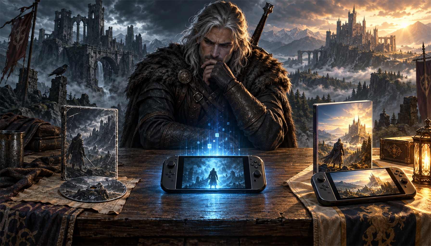 中古版とダウンロード版とSwitch 2版を比較するイメージ画像