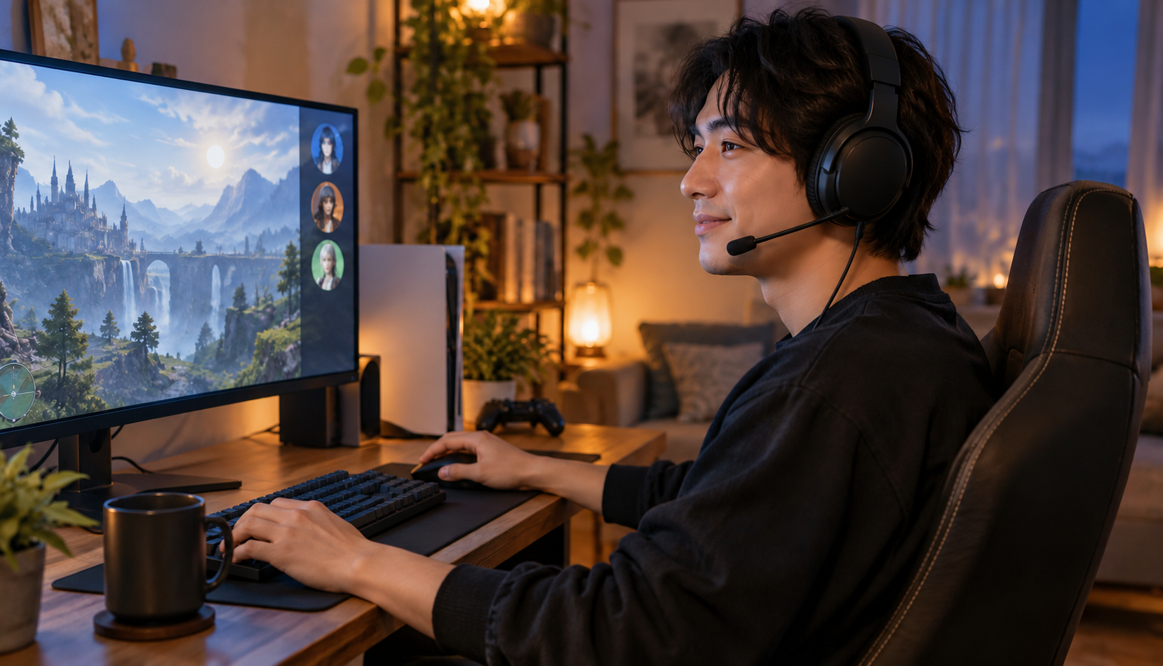 ステップ②|目指すのは、ゲーム音を楽しみながら自分の声を届けられる通話環境を表すイメージ画像