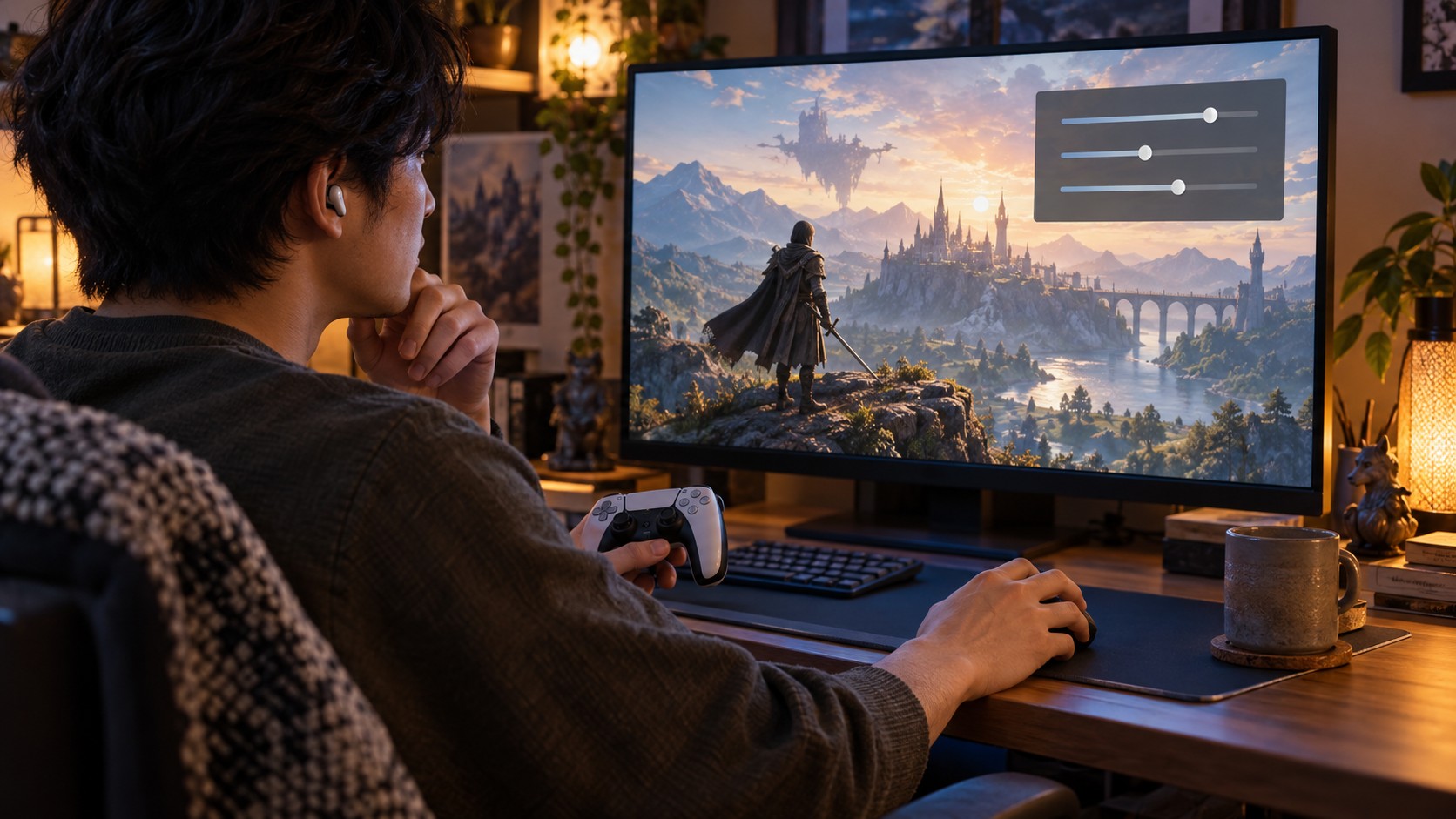 RPGの音量バランスを調整するゲームデスク