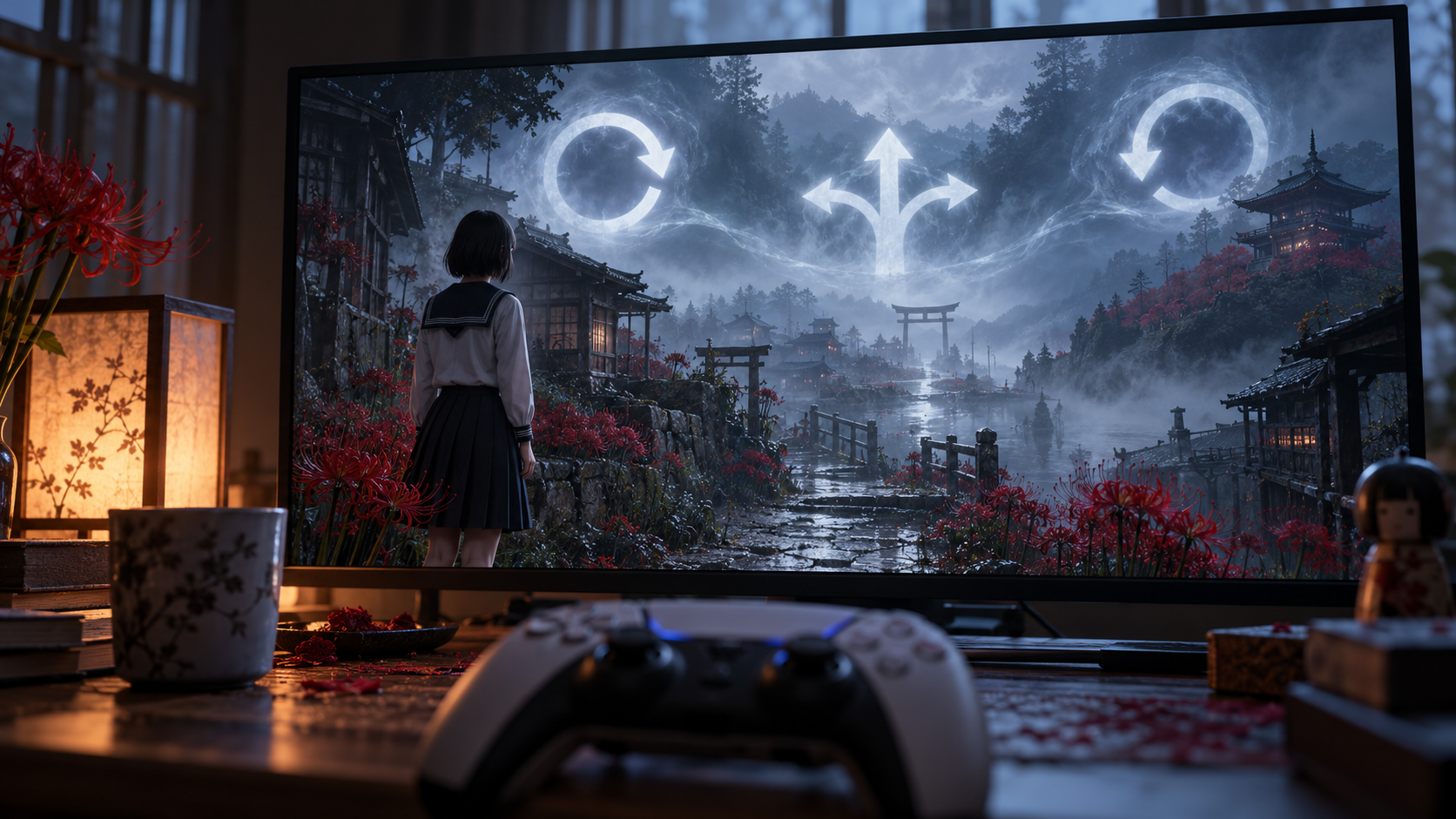 ゲームの更新と開始方法、再挑戦の状況を整理するイメージ